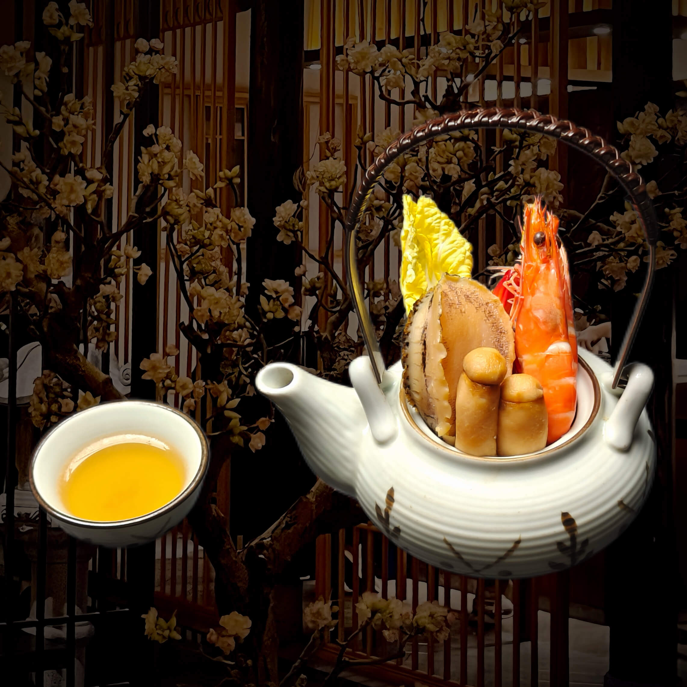 松茸鲍鱼土瓶汤